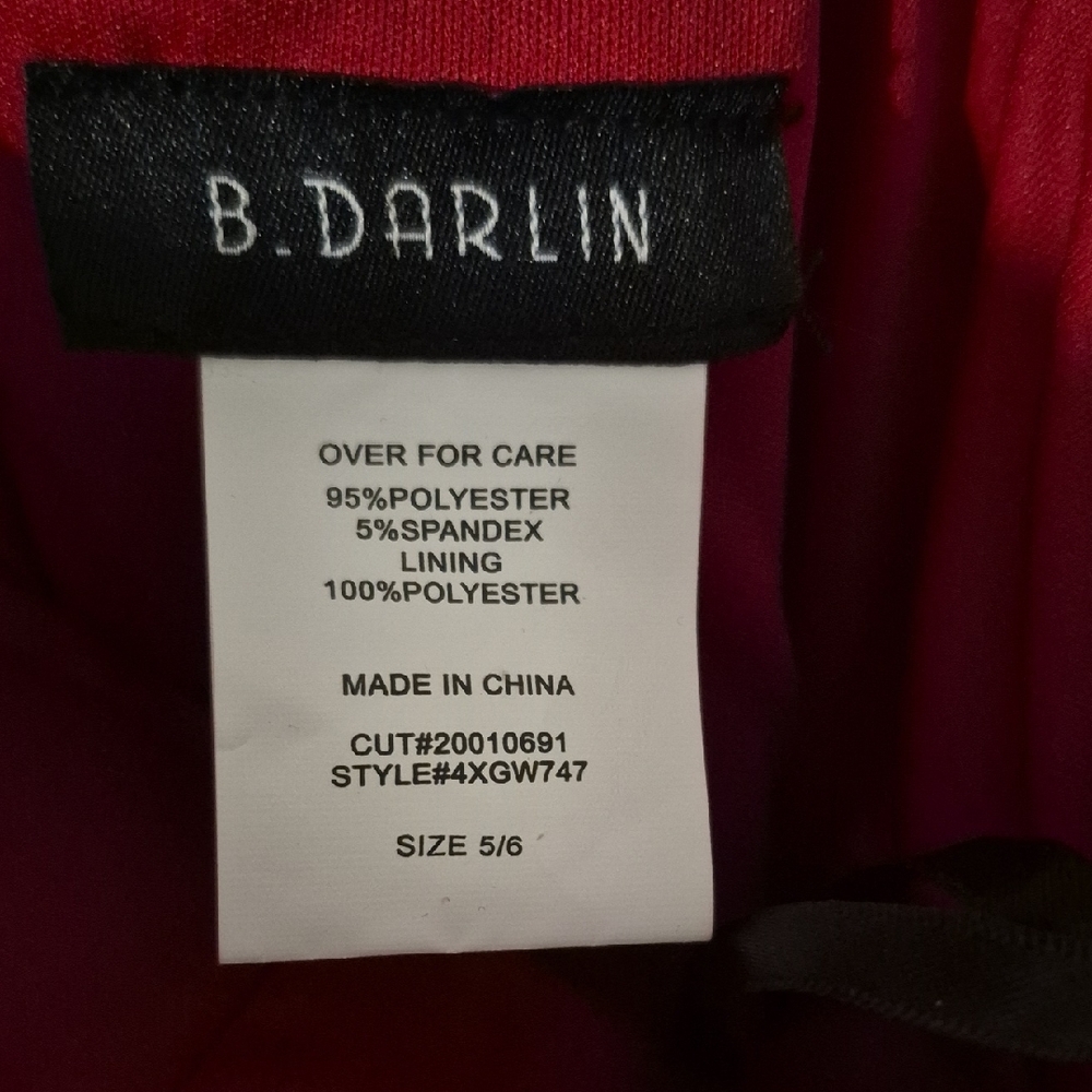 B Darlin Red Sweetheart Fit & Flare Dress - Picture 3 of 3